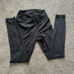 PINK adjustable waist ruched leggings